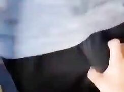 Guy is touching a straight big dick in the bus through shorts gay porn