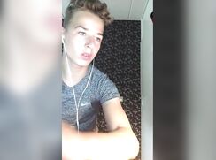 cute guy show his big balls