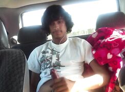 teen jerks in parked van