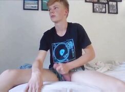 YBP - Pretty blond wank his huge curved cock... HD