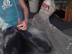 Young man likes to piss on him!