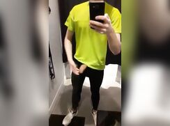 he likes a risky mirrow cum