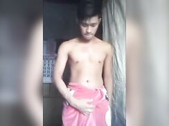 Indian twink eats cum