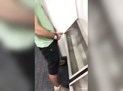 Caught watching thick uncut cock piss