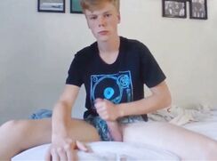 YBF - Beautiful blondie wanks his enormous uncut penis ... HD