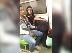 Jerks off in train