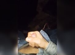 Teen outside cumshot masturbation