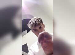 cute blonde big cock guy wank night