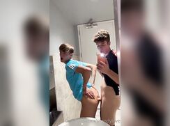 TWINKS RESTROOM QUICKIE Twinks restroom quickie
