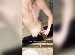 Smooth verbal twink cums on snap
