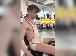 brit Aiden does sports with a hardon