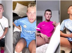 Soccer teen boy is so horny after every game that he cums more than once