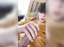 Hot brit boy cums on himself boys porn