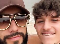 Twink Barebacked On The Beach