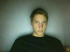 blond big cock wanking at toillet