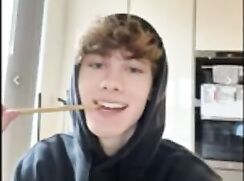 blue-eyed blond sucks cock and gives it in the ass