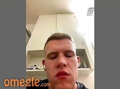 Blond Twink Cums In Bathroom