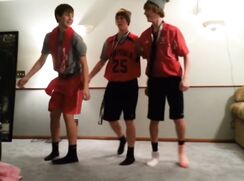 Cute boys dance team