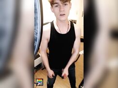 Brazen bully Jacob (UK) cums