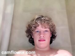 GBT Curly Blondish-Ginger hair chubb Twink wanker cums gay porn - AI Enhanced