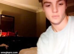 cute face brunette wanking cum