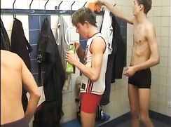 Lads shower after sport gay tube