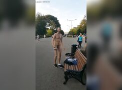 Lost a bet and got naked in public