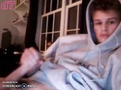 cute hornie blonde decided to wank cam