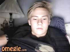 Blond Fit Twink porn wanks and cums on his abs - AI Enhanced