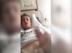 cute blonde hornie in bed daily handjob