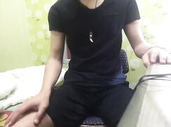 Korean boy with massive cum