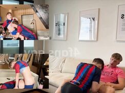Watch us fuck and cum hot in Barca Soccer Kit