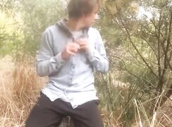 Hot OUTDOOR DILDO BOY