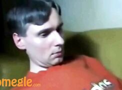 Horny dude big thick dick jerking off on webcam chat Omegle