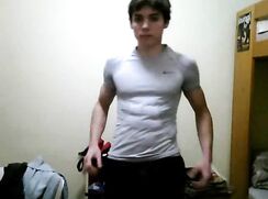 lifted shirt reveals great abs