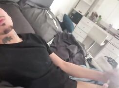 Gabe stroking his dick