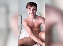 Brendan putting on a show shooting all over his couch porn