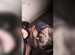 Getting sprayed with cum in my undies and diaper