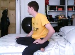 Inflatable Balloon Fun: Twink's Solo Play Porn