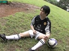 Sabian: Japanese football player cums in the field