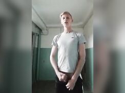 cute fit blonde guy standing wank GAY BOYS PORN