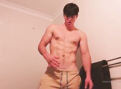 fit cute face jacking off in his room show