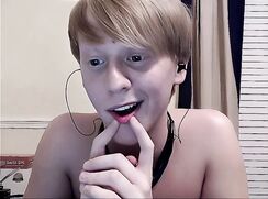 Chaturbate Hot Blond Twink Solo Masturbation - AI Enhanced