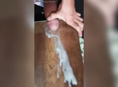 Hyperspermia ejac on a table