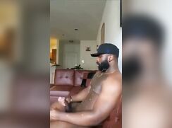 Black daddy blasting cum