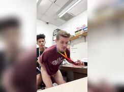 Getting dicked down by his coworker