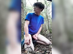 Twink in the forest
