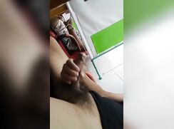 Horny lads at internet cafe