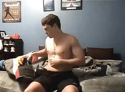 College Baseball Jock Gets Off on Gay Videos - AI Enhanced
