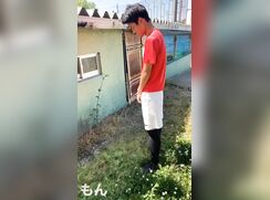 A male student is pissing in the toilet 8